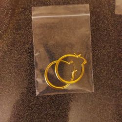 18k Gold Plated Hoop Earrings 