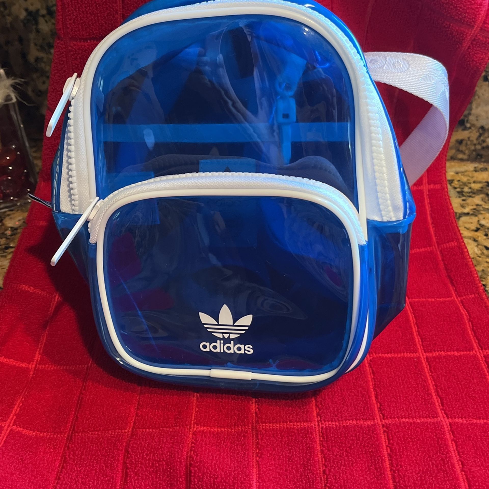 WOMEN'S ADIDAS ORIGINALS TREFOIL MINI BACKPACK  BLUE, $29
