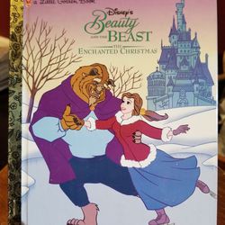 Little Golden Book Disney's Beauty and the Beast: The Enchanted Christmas 1st Ed.