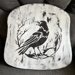 Solid Wood Crow Wall Art