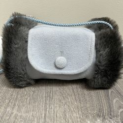 Faux Fur Trimmed Muff Handbag 