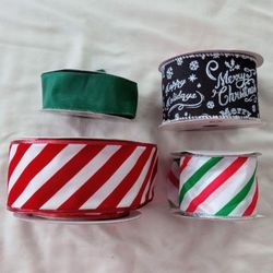4 Christmas Colorful Ribbons 