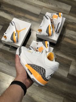 Jordan 3 Retro “Laser Orange” Size 6, 7 and 7.5 (woman sizing)