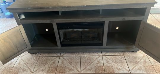 Fire place tv stand