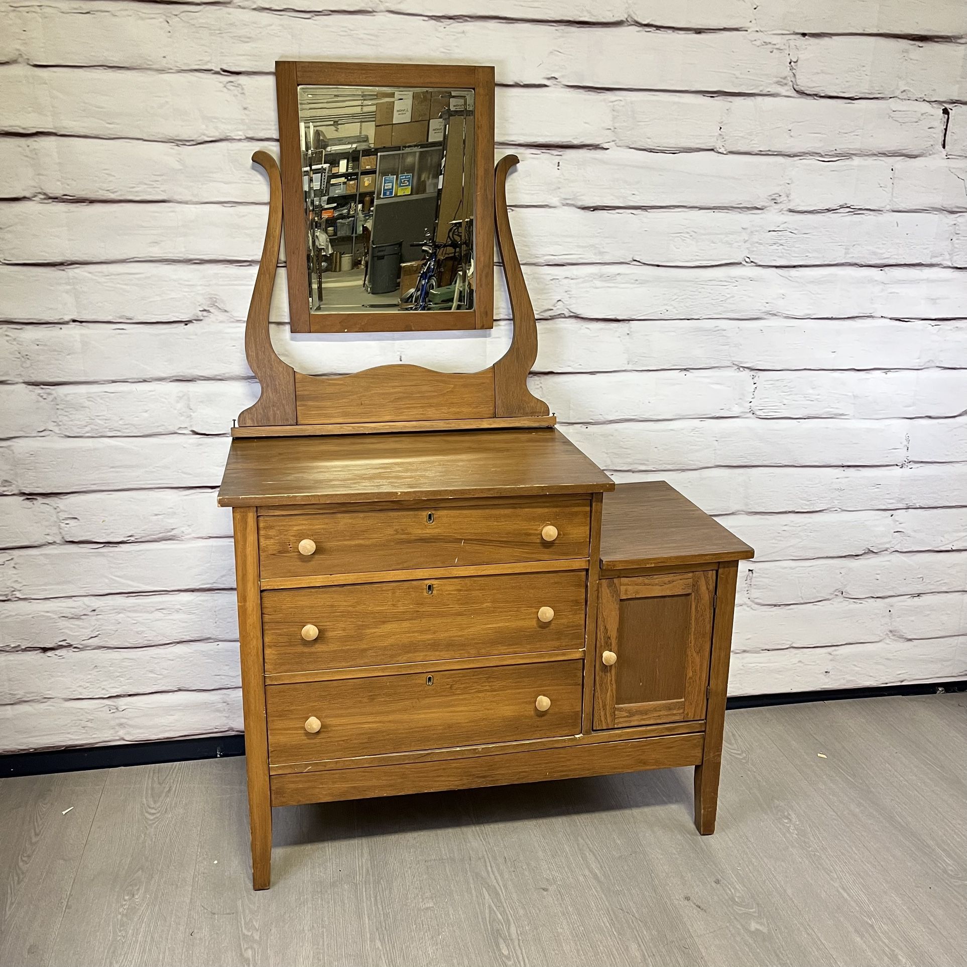 Vintage Antique Dresser W/ Mirror