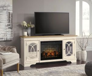 W743-68 - TV Stand w/Fireplace 74"L 🔥🔥