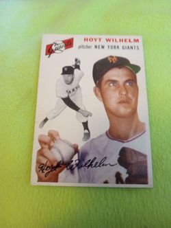 Beautiful Vintage 1954 Topps Baseball #36 Hoyt Wilhelm -EX/MT