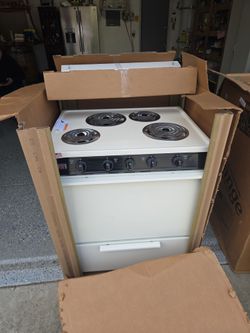 Gas and electric stove.