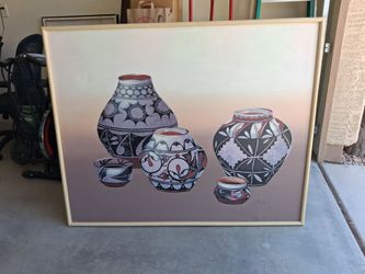 Native pots wall picture