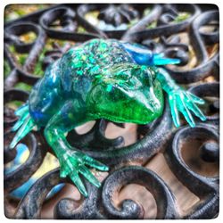 Blue Green Epoxy Resin Frog