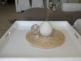 West Elm - Large White Lacquer Square Serving Tray