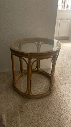 Rattan Side Table 
