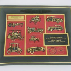 Rosenthal Chevrolet Arlington Va. Antique Cars Glass Collector Plate
