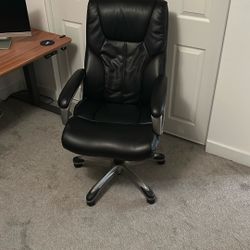 Black Leather Desk Chair