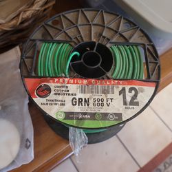 #12 Solid Green THHN 500'