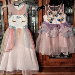 Girls Fancy UNICORN  ball Gowns 