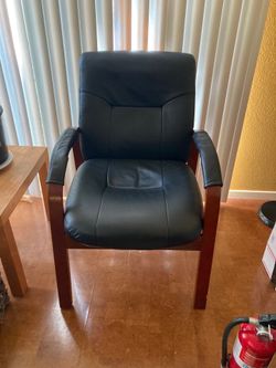 Black Leather Style Chair