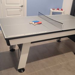 Air Hockey & Table Tennis Tabletop Multi-Game Unit