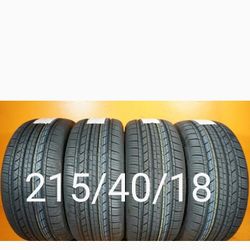4 New Tires For Sale 215/40/18 We Service Motorcycle Tires