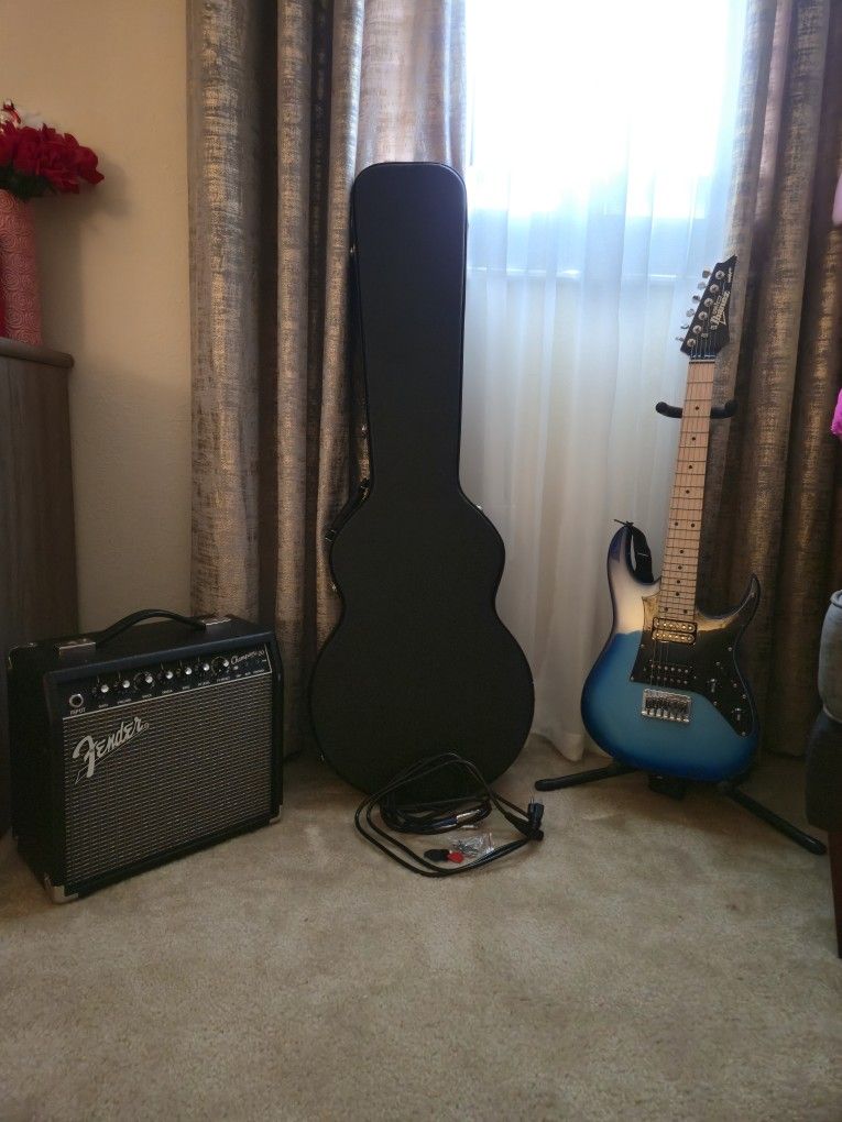 Electric guitar With Speaker And Case