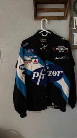 Chase Authentics NASCAR Mark Martin Pfizer Rough Racing Jacket Men Large