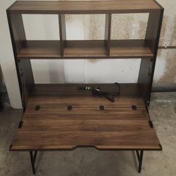 Secretary Desk Loring Wood w/ Hutch