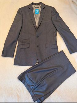 Marc Ecko Men’s 2-Piece Suit - Charcoal Gray - 40L Jacket / 34W x 32L Pants