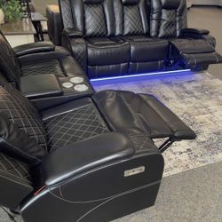 AP🎉 Power Reclining Living Room Set - Sofa & Loveseat// Fast Delivery - Financing 