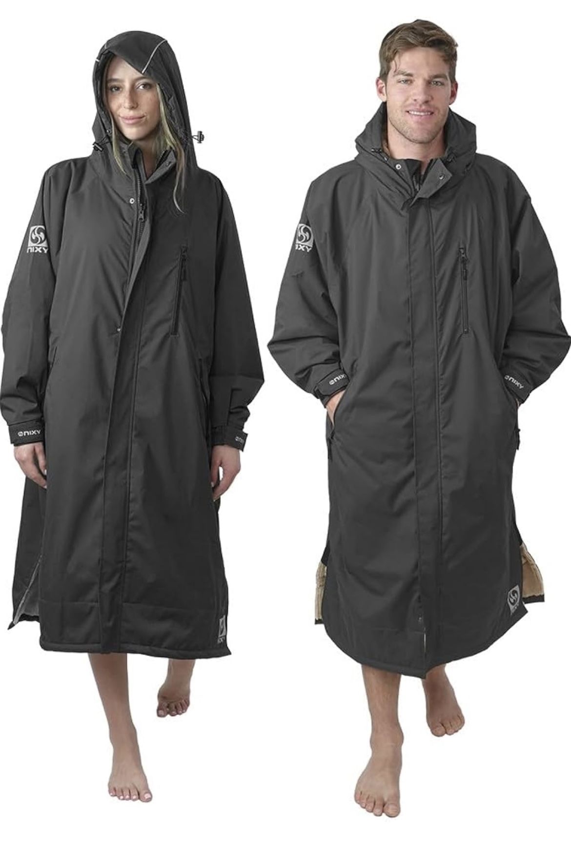 NIXY Sports Adventure Changing Parka Fleece Sherpa Black Fleece Jacket Sz. L