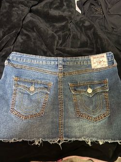 Sadie true religion stitch mini skirt size 34
