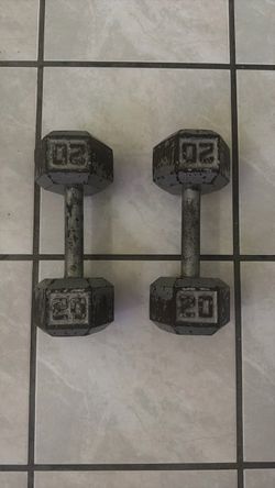2 20lb dumbbells