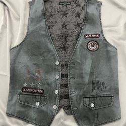 AFFLICTION Lost Souls Sinners Live Fast BLACK PREMIUM EDITION VEST Size M
