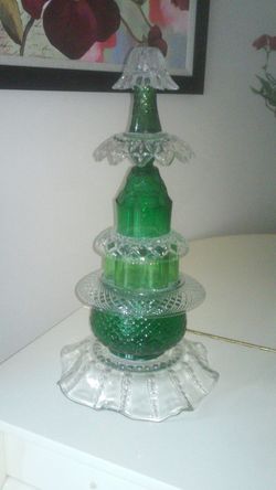 stacked glass decor