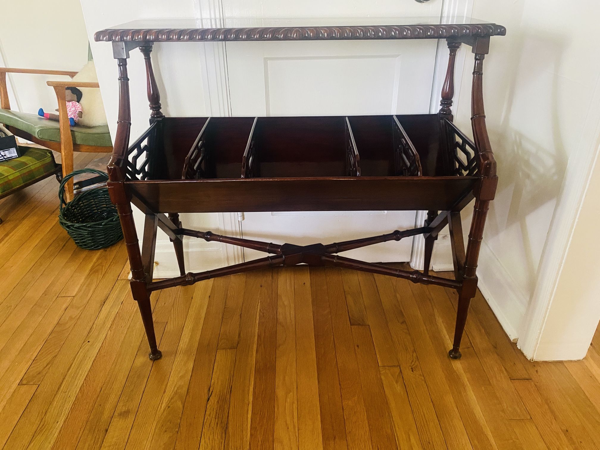 Vintage Chippendale Style Book Trough Console Table