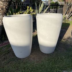 XL Concrete Pots-Tall Cement Planters ($250 each)