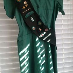 Vintage Official Girl Scout Uniform W/Accessories 