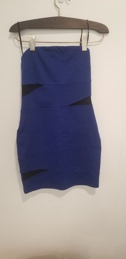 Blue Strapless Dress