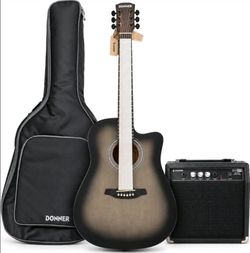 Donner DGA-MINI Guitar Amplifier plus Acoustic Guitar 41"