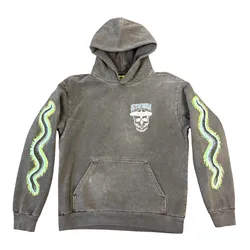 Diet Starts Monday Wild Side Distressed Hoodie Sz Large Skull Snake Double-Side