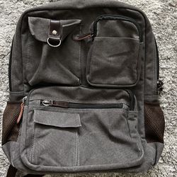 Canvas Vintage Message Travel Bag Rucksack Laptop Backpack