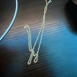 10K Solid Gold 20 Inch Rope Chain Necklace 