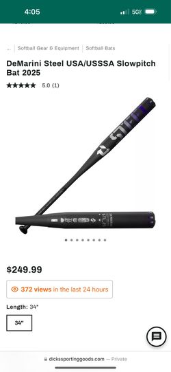 2025 DeMarini Steel Slowpitch Softball Bat