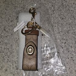 Coach Trigger Snap Bag Charm In Signature Canvas