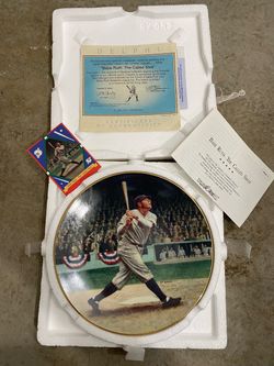 Babe Ruth The Called Shot Delphi Bradford Exchange Collector Plate w/ Card