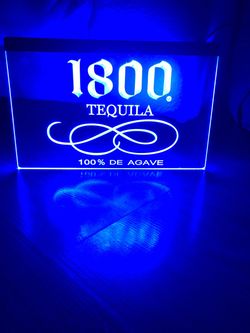 1800 TEQUILA LED NEON BLUE LIGHT SIGN 8x12