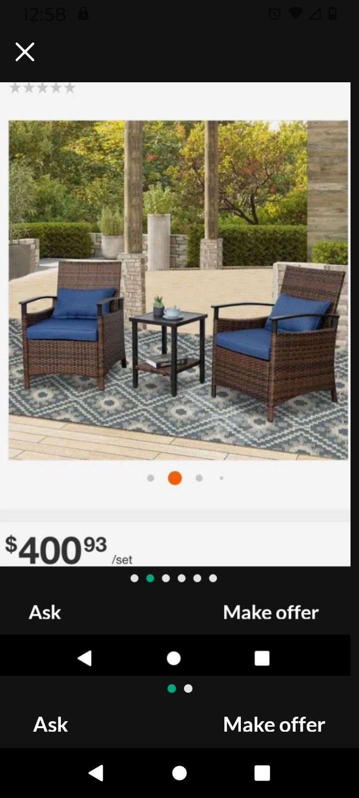 Bistro Patio Furniture Set Outdoor Patio Furniture Patio Chairs Outdoor Patio Furniture Set Outdoor Furniture Brand New In The Box new 🆕