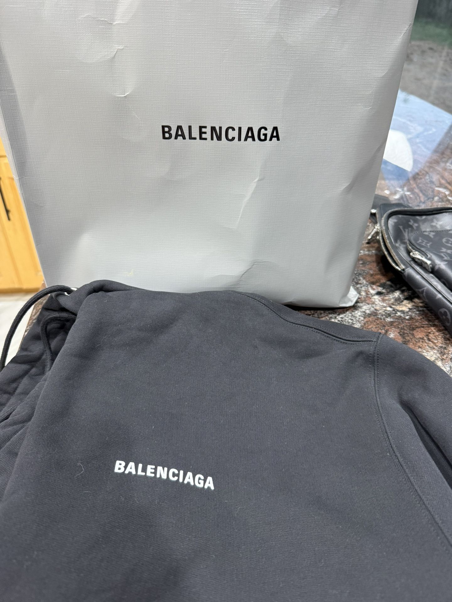 Black Balenciaga Hoodie 