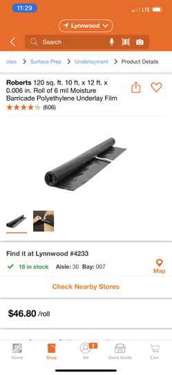 Moisture Barrier Underlayment