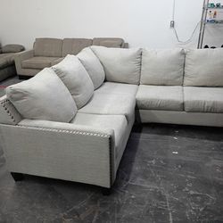 Light grey sectional couch