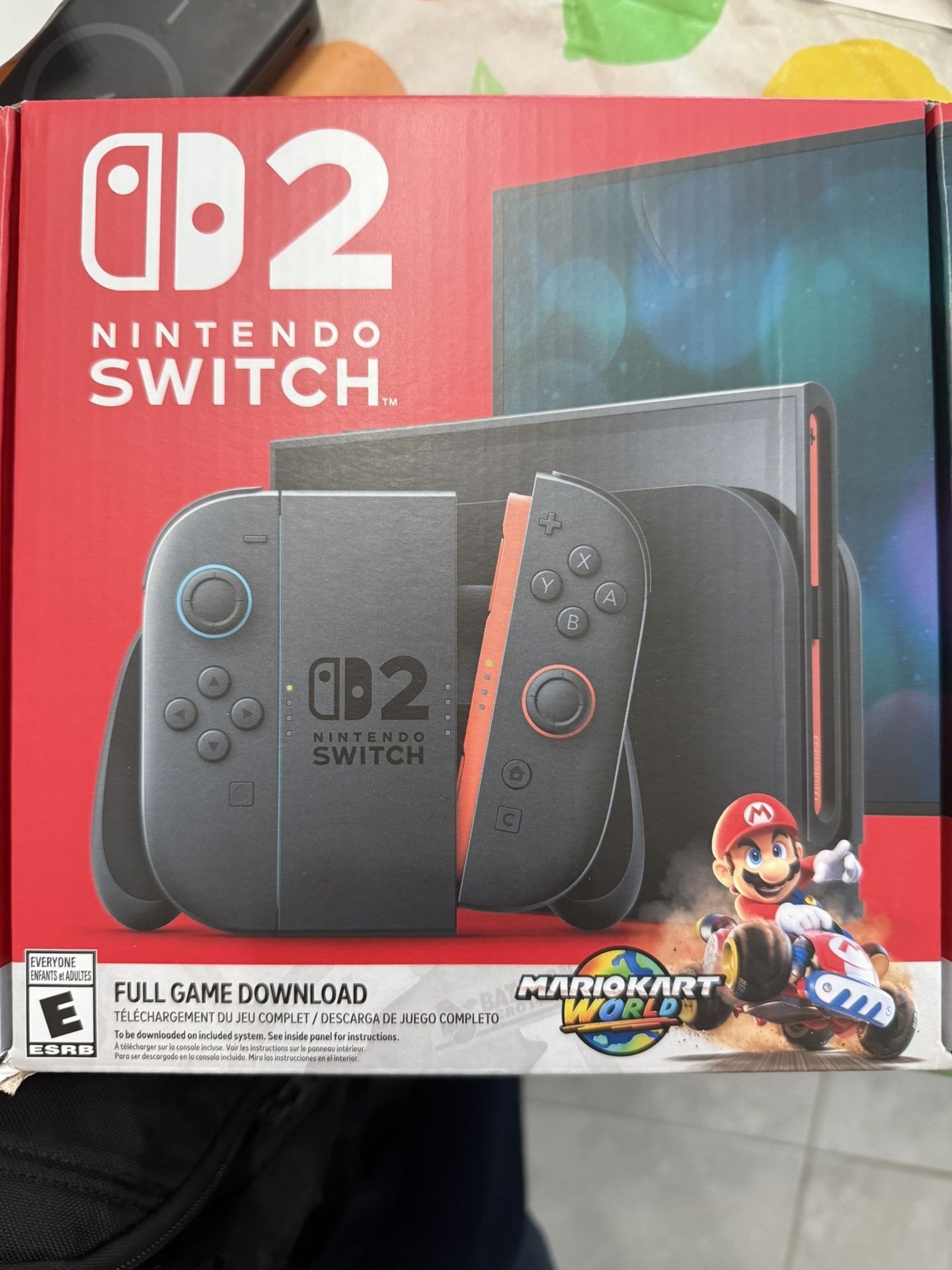 Brand new sealed Nintendo switch 2 with Mario kart bundle
